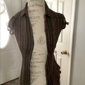 LAST CALL! Brown stripe top by Arizona